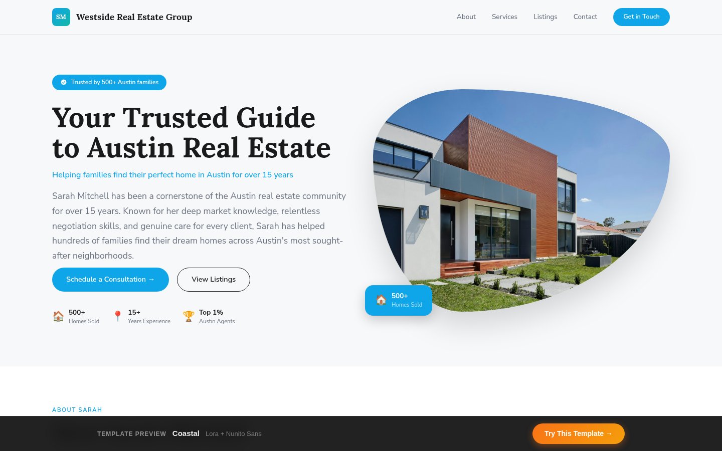 Coastal template preview