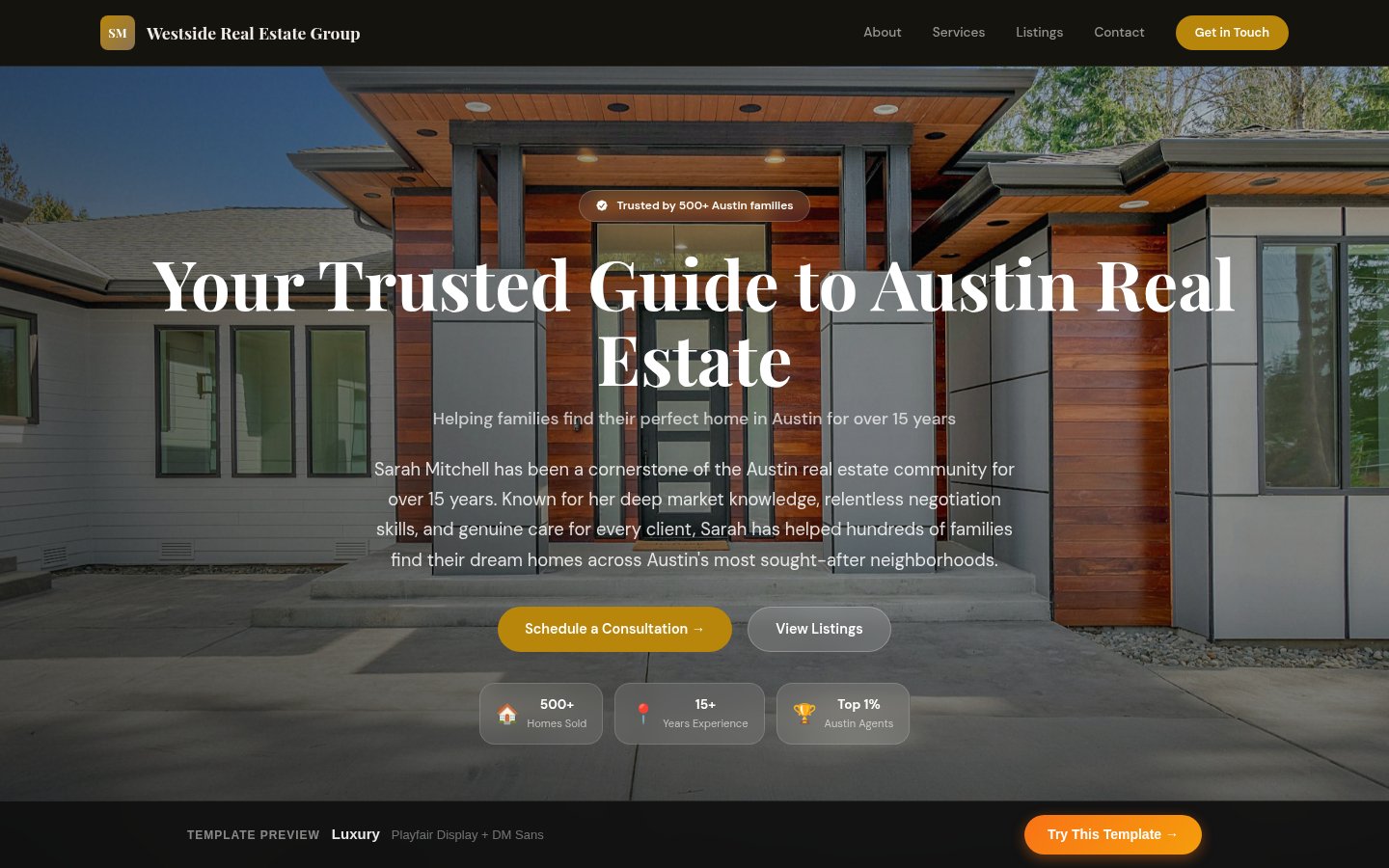 Luxury template preview